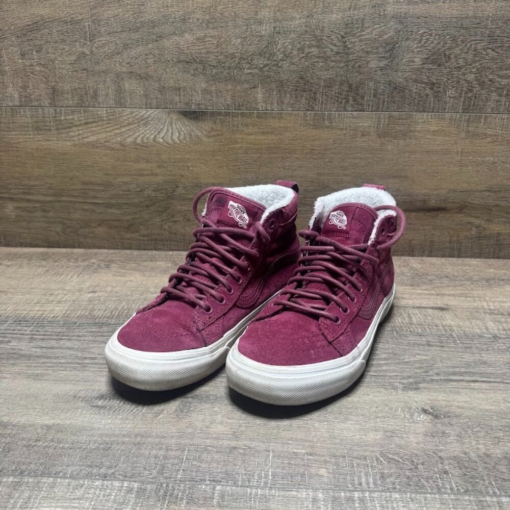 Vans Women’s Burgundy High-Top Skate Sneakers